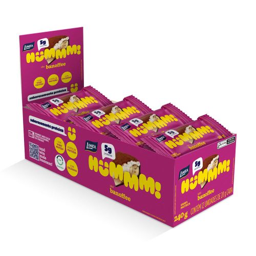 Hummm! Snack Proteico Sabor Banoffee 20g Caixa com 12 unidades